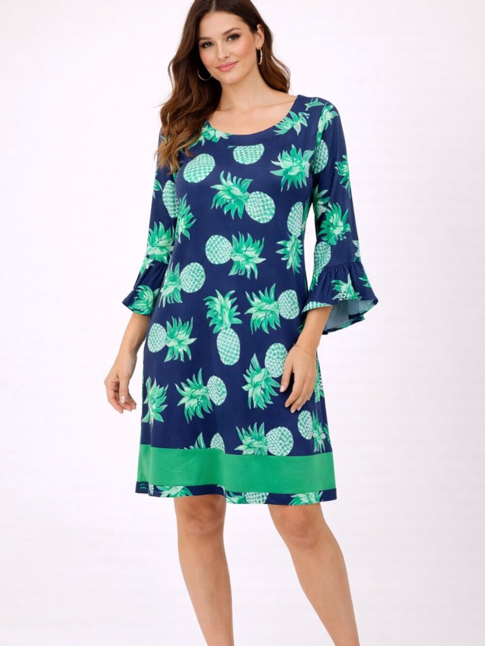 Escapada Living Pineapple Print Dress – Vibrant Resort Chic